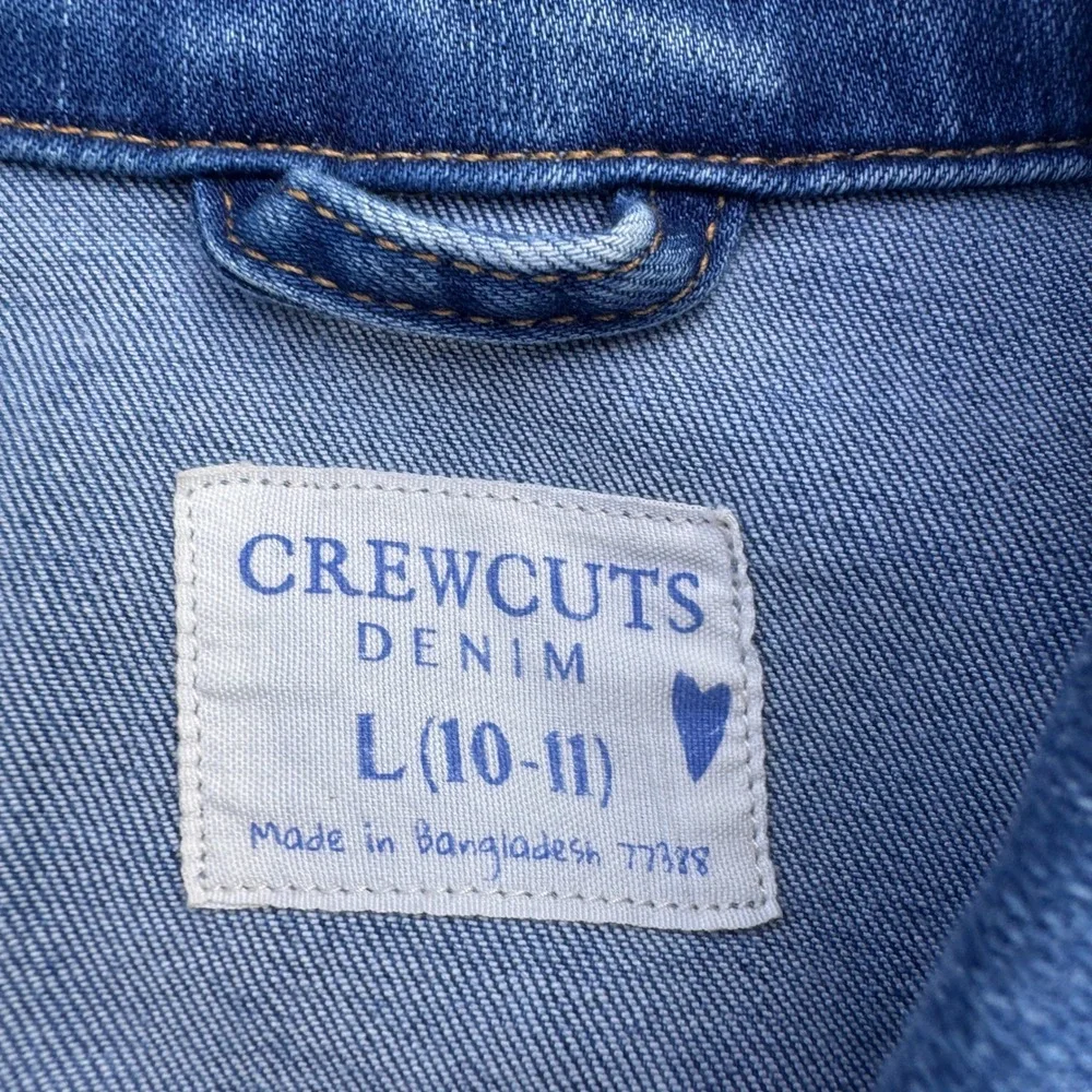Crewcuts‎ Girls Denim Jacket Size L (10-11) Blue Jean Jacket Kids